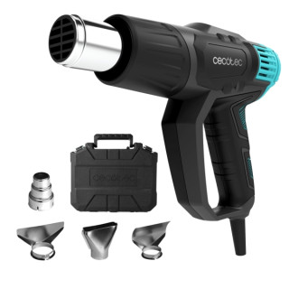 Cecotec Hell Gun 7500 Full Equip Pistola de Calor - 2000W - Temperatura Regulable de 50ºC a 550ºC - Cabezales Incluidos - Color