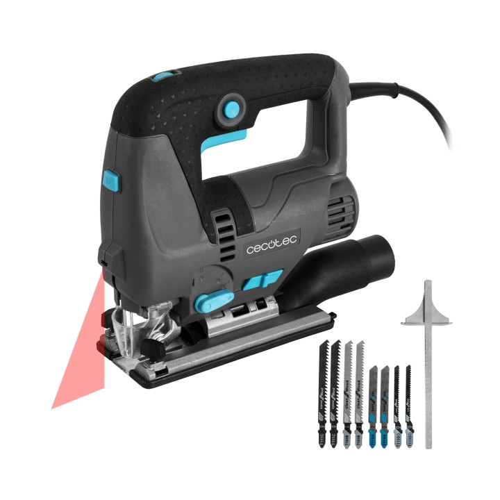 Cecotec Sierra de Calar MultiCut 8000 Vision Sierra de Calar - 800W - Accesorios Incluidos - Cable 2m - Luz LED - Guia Laser - M