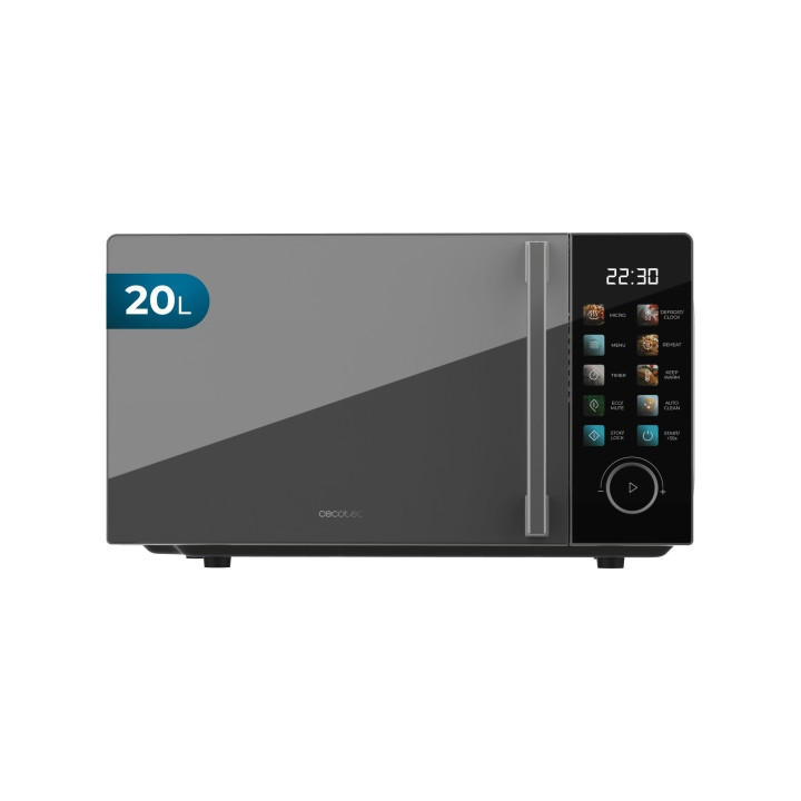 Cecotec Proclean 6030 Black Microondas - 700W - Capacidad 20L - Pantalla Digital - Temporizador - Programas Preconfigurados - Pl