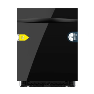 Cecotec Bolero Aguazero 6320 Full-BI Matt Black Glass Lavavajillas Integrable de 60cm - 15 Servicios - Modo Turbo - 8 Programas