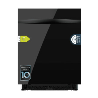 Cecotec Bolero Aguazero 6620 Full-BI Matt Black Glass Lavavajillas Integrable de 60cm - 15 Servicios - Modo Turbo - 8 Programas