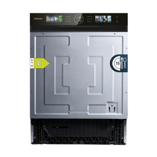 Cecotec Bolero Aguazero 6620 S-BI Lavavajillas Integrable de 60cm - 15 Servicios - Modo Turbo - Pantalla XXL - 8 Programas - Mot