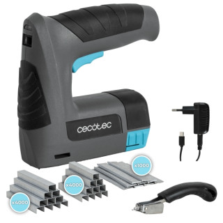 Cecotec FastTacker 4000 Grapadora Inalambrica - Bateria 1500mAh - Compatible con Grapas y Clavos - Quitagrapas Incluido - Color