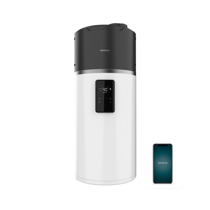 Cecotec AeroThermal 100 Water Connected Termo con Aerotermia de 100L - Pantalla Tactil - Temperatura Regulable - Control por App