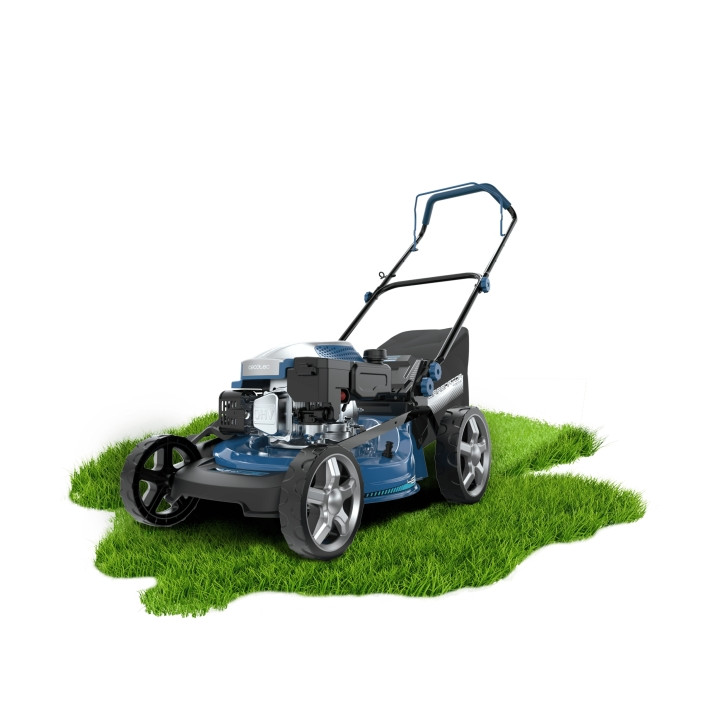 Cecotec Terrenator 3200.46 Total Z Cortacesped de Gasolina - Deposito 0.8L - Ancho de Corte 46cm - Motor de 144cc - Tanque de Ac