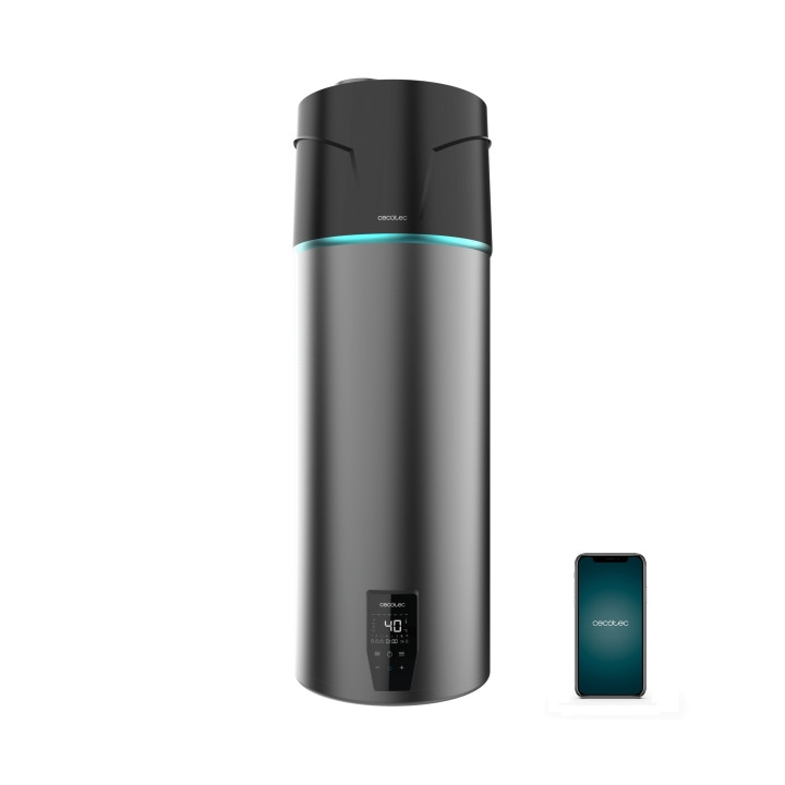 Cecotec AeroThermal 120 Water Connected Termo con Aerotermia de 120L - Pantalla Tactil - Temperatura Regulable - Control por App
