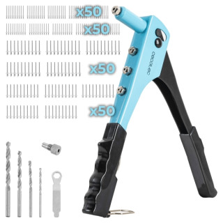 Cecotec FixerForce Remachadora Manual - Incluye Accesorios - Color Negro y Azul