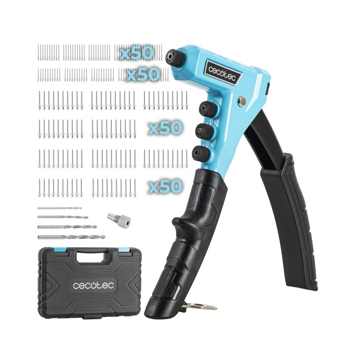 Cecotec FixerForce 4000 Full Equip Remachadora Manual - Incluye Accesorios - Color Negro y Azul