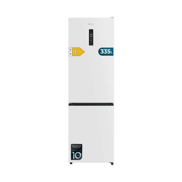 Cecotec Bolero CoolMarket Combi 335 White E Frigorifico Combi - 335L - Luz LED - Compresor Inverter - Congelacion Ultrarapida -