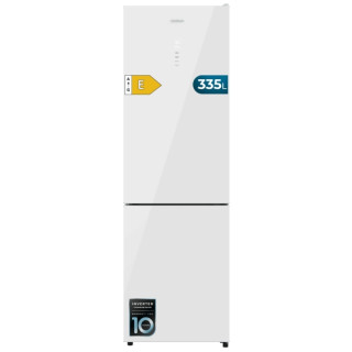Cecotec Bolero CoolMarket Combi 335 White Glass E Frigorifico Combi - 333L - Luz LED - Compresor Inverter - Congelacion Ultrarap