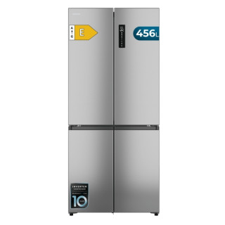 Cecotec Bolero CoolMarket 4D 456 SBI Inox E Frigorifico Americano 4 Puertas - Capacidad 456L - Silencioso 35dB - Luz LED - Panta