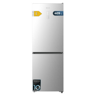 Cecotec Bolero CoolMarket Combi 409 Inox E Frigorifico Combi - Capacidad 409L - Compresor Inverter - Congelacion Ultrarapida - S