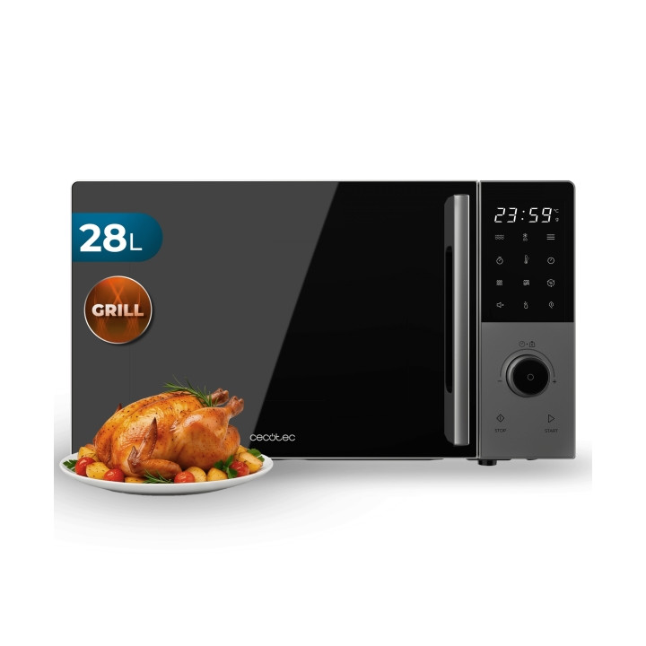 Cecotec Proclean 2800 Microondas con Grill - 900W - Capacidad 28L - Temporizador - Programas Preconfigurados - Plato de 315mm -
