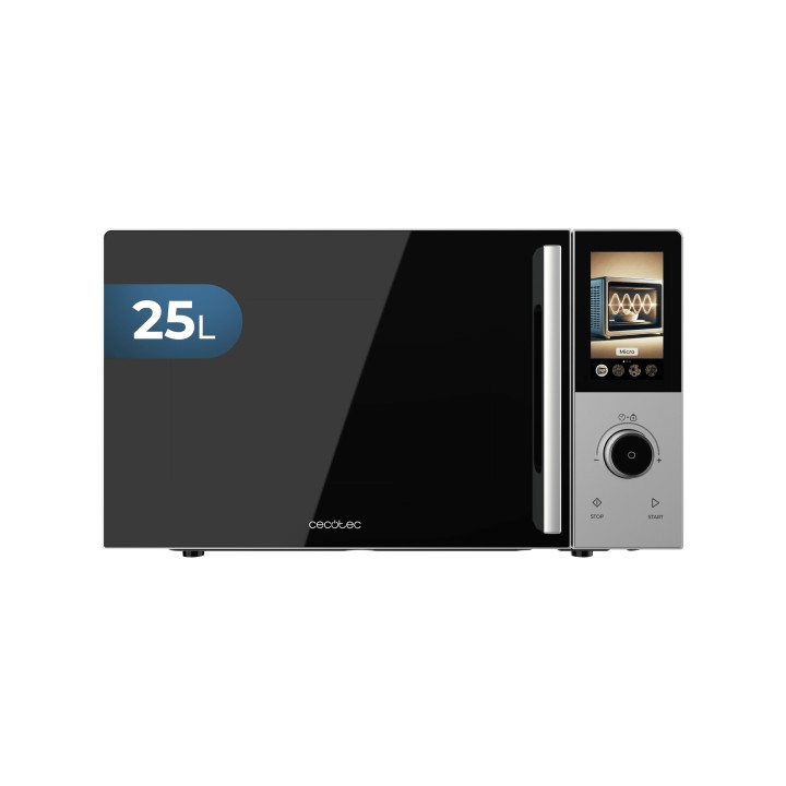 Cecotec Convection 2500 Touch Microondas con Grill - 900W - Capacidad 25L - Pantalla Digital - Plato de 315mm - Control Tactil -