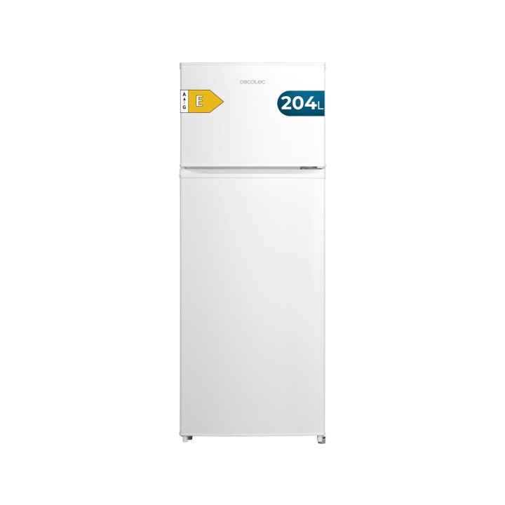 Cecotec Bolero CoolMarket 2D 204 White E Frigorifico Dos Puertas - Capacidad 204L - Luz LED - Compresor Inverter - Tecnologia Ci