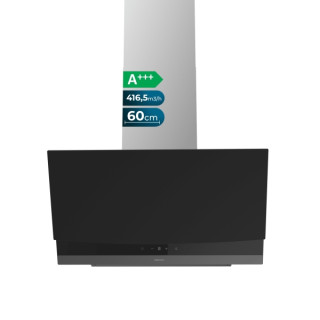 Cecotec Bolero Flux DT 604400 Matt Black A+++ Campana Extractora de 60cm - Succion 416.5m3/h - Varias Velocidades - Luz LED - Pa