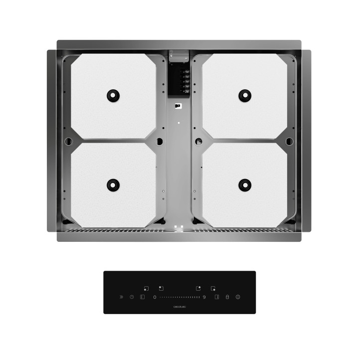 Cecotec Bolero Squad I 4300 Invisible FullFlex Cocina de Induccion Bajo Encimera - 7200W - Temporizador - Funcion Booster - 9 Ni