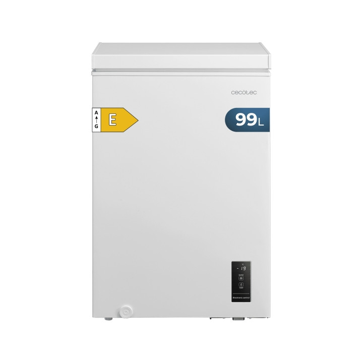 Cecotec Bolero CoolMarket Chest 99P White E Mini Congelador Horizontal Convertible - Capacidad 99L - Silencioso 38dB - Temperatu