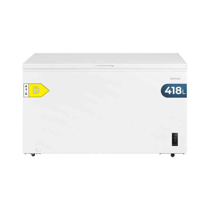 Cecotec Bolero CoolMarket Chest 418P White E Congelador Horizontal Convertible - Capacidad 418L - Temperatura Regulable - Doble