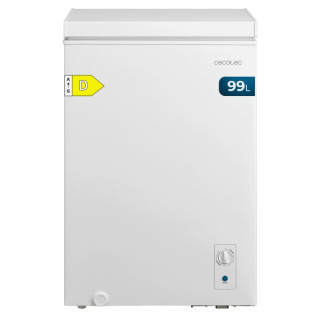 Cecotec Bolero CoolMarket Chest 99M White D Mini Congelador Horizontal Convertible - Capacidad 99L - Cesta con Asas - Silencioso