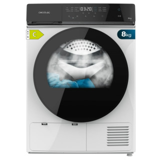 Cecotec Bolero DressCode Dry 8400 Inverter Secadora con Bomba de Calor de 8kg - 15 Programas - Tambor de Acero Inoxidable - Moto