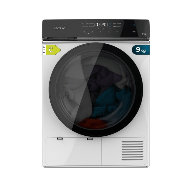Cecotec Bolero DressCode Dry 9400 Inverter Secadora con Bomba de Calor de 9kg - 15 Programas - Tambor de Acero Inoxidable - Moto