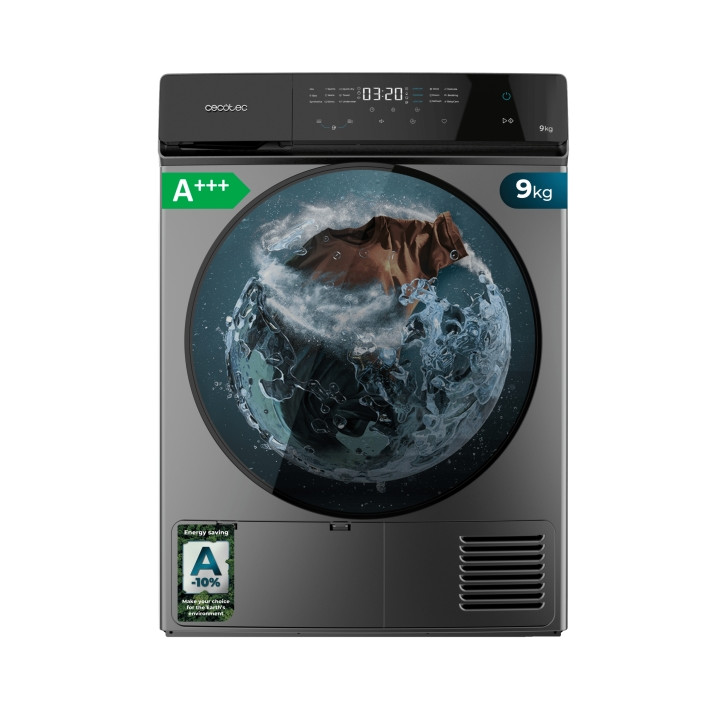 Cecotec Bolero DressCode Dry 9400 Inverter Steel Secadora con Bomba de Calor de 9kg - 15 Programas - Tambor de Acero Inoxidable