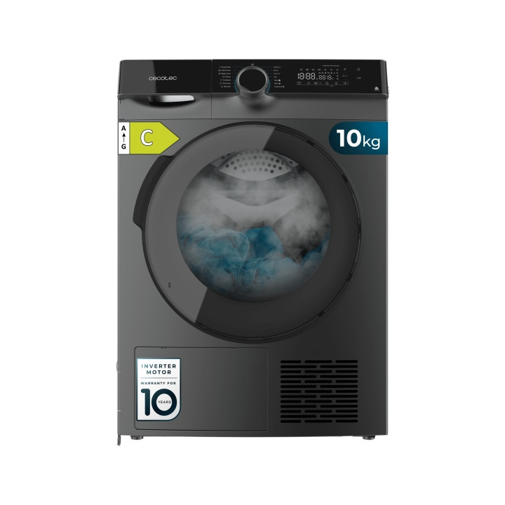 Cecotec Bolero DressCode Dry 10505 Inverter Steel Secadora con Bomba de Calor de 10kg - 14 Programas - Luz Ultravioleta - Seguro