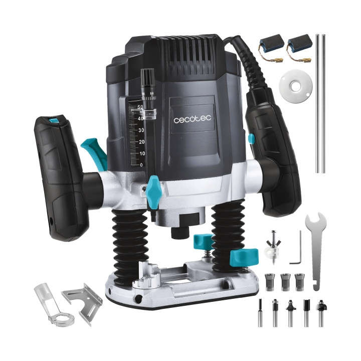 Cecotec MultiShape 900 Inmersion Fresadora - 1200W - Velocidad 30000rpm - Cabezales Incluidos - Incluye Accesorios - Profundidad