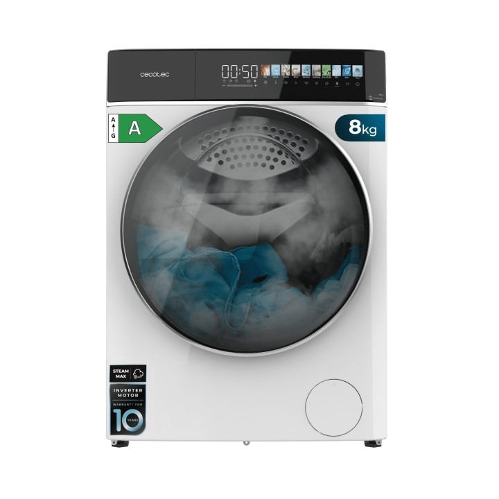 Cecotec Bolero Wash and Dry 85900 Inverter Lavadora Secadora - Capacidad 5kg - Velocidad 1400rpm - Pantalla 10.3" - Puerta XXL -