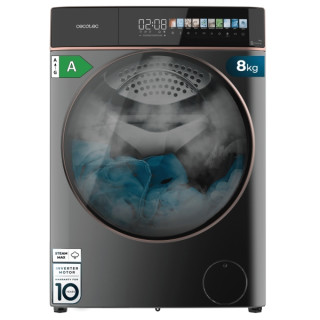 Cecotec Bolero Wash and Dry 85900 Inverter Acero Lavadora Secadora - Capacidad 5kg - Velocidad 1400rpm - Pantalla 10.3" - Puerta