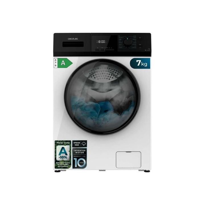 Cecotec Bolero Dresscode 7411 Inverter Lavadora de Carga Frontal - 7kg - centrifugado 1200rpm - Temperatura Regulable - Seguro I