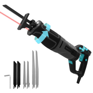 Cecotec Sierra de Sable LongFlex 900 ShockAbsorber Sierra de Sable - 850W - Luz LED y Laser - Corte de 150mm - Recorido 26mm - M