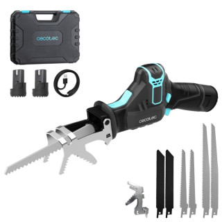 Cecotec Sierra de Sable LongFlex 1200 Home and Garden Sierra de Sable Inalambrica - 550W - 2 Baterias de 12V - Incluye Accesorio