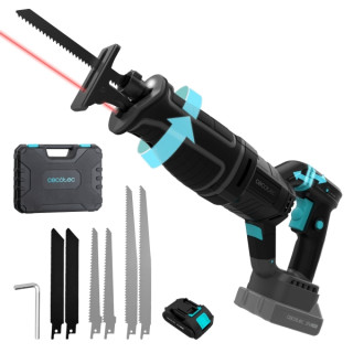 Cecotec Sierra de Sable LongFlex 4000 ShockAbsorber Liberty Sierra de Sable Inalambrica - Bateria 21V 2Ah - Luz LED y Laser - In