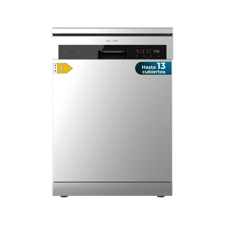 Cecotec Bolero Aguazero 6110 Inox Lavavajillas de 60cm - 13 Cubiertos - Temperatura Regulable - Seguro Infantil - 6 Programas -