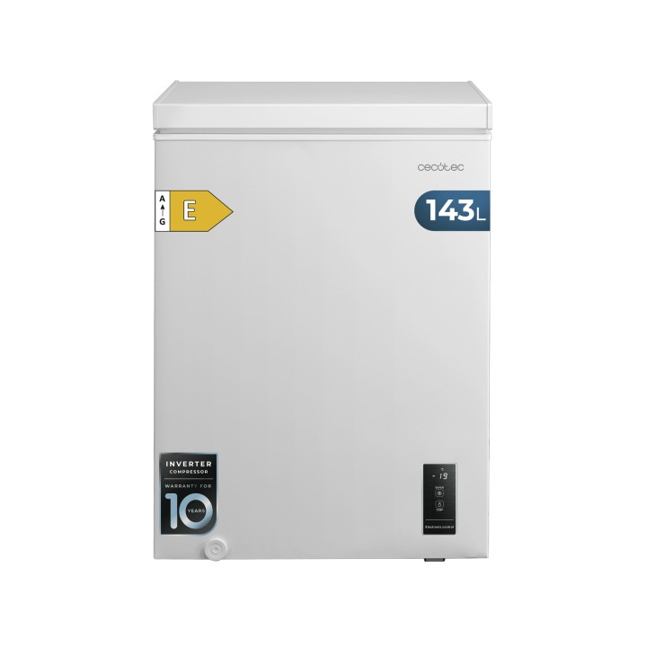 Cecotec Bolero CoolMarket Chest 143P White E Congelador Horizontal Convertible - Capacidad 143L - Silencioso 37dB - Temperatura