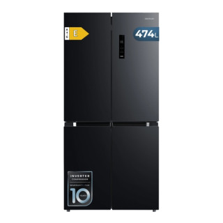 Cecotec Bolero CoolMarket 4D 474 Dark E Frigorifico Americano 4 Puertas - Capacidad 474L - Silencioso 35dB - Luz LED - Compresor