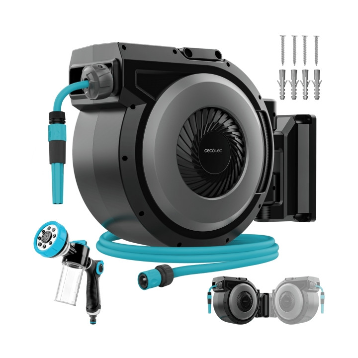 Cecotec HydroShell 200 Pro Manguera de 20m - Recogida Automatica - Cepillos Dobles Incorporados - Giro 180º - Accesorios Incluid