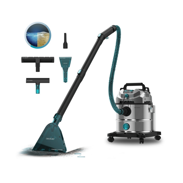 Cecotec Conga CarpetClean 20000 Pro Ultra Aspirador para Tapiceria de Solidos y Liquidos - 1600W - 21kPa - 2 Depositos de 20L y