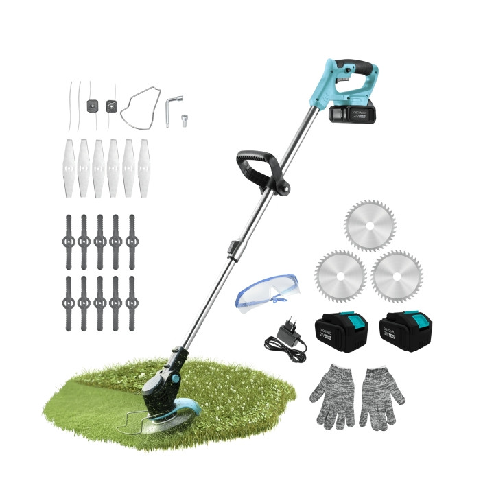 Cecotec Desbrozadora FastCut 4000 Freemove Desbrozadora Inalambrica 4 en 1 - 650W - Bateria 21V 4Ah - Incluye Accesorios - Multi