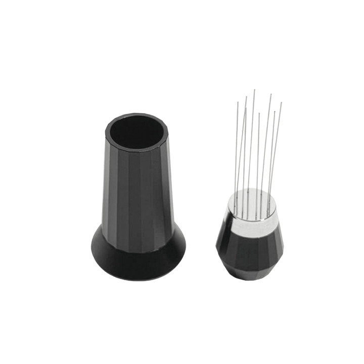 Cecotec Baristeo Needle Agitador de Cafe Molido - 7 Agujas de Acero Inoxidable - Color Negro