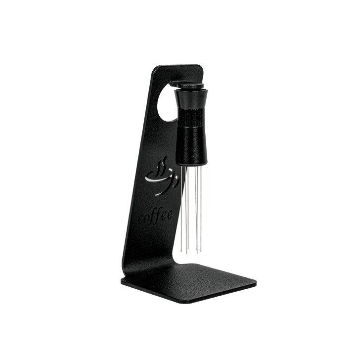 Cecotec Baristeo Stand Needle Soporte Magnetico con Agitador - 6 Agujas de Acero Inoxidable - Color Negro