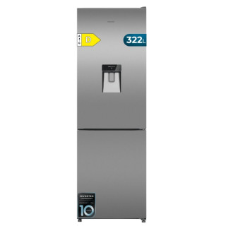 Cecotec Bolero CoolMarket Combi 322i WD Inox D Frigorifico Combi - Capacidad 322L - Deposito de 322L - Luz LED - Temperatura Reg