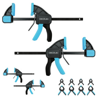 Cecotec StrongComfort 740 Instant Evolution Set de Sargentos de Liberacion Rapida - 12 Piezas - Incluye Accesorios - Funcion Rot