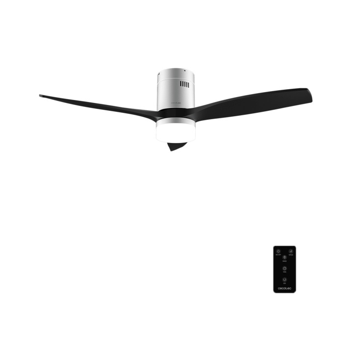 Cecotec EnergySilence Aero 5600 Classic Iron and Black Ventilador de Techo de 52" - 40W - 3 Aspas - Varias Velocidades - Luz LED