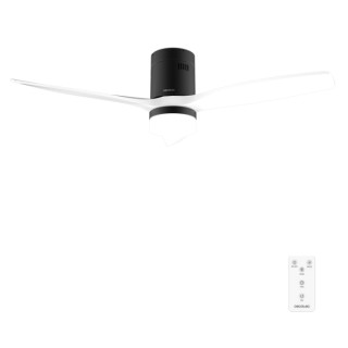 Cecotec EnergySilence Aero 5600 Classic Black and White Ventilador de Techo de 52" - 40W - 3 Aspas - Varias Velocidades - Luz LE
