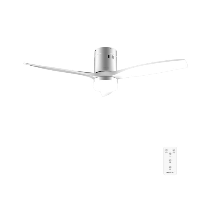 Cecotec EnergySilence Aero 5600 Classic Iron and White Ventilador de Techo de 52" - 40W - 3 Aspas - Varias Velocidades - Mando a