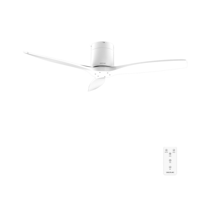 Cecotec EnergySilence Aero 5400 Classic White and White Ventilador de Techo de 52" - 40W - 3 Aspas - Varias Velocidades - Mando