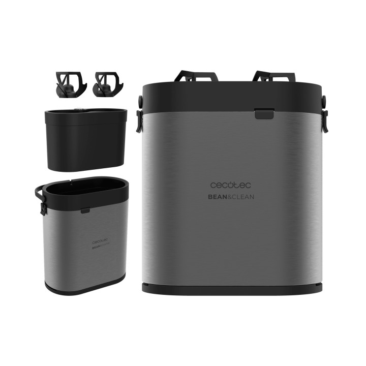 Cecotec Bean and Clean Pro Limpiador Electrico de Portafiltro - 6W - Incluye Accesorios - Acero Inoxidable - Color Gris Oscuro